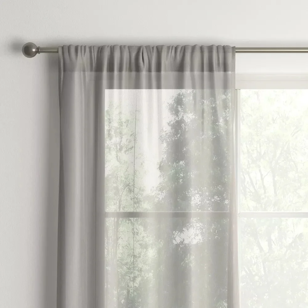⚡️2 pc Sheer Voile‎ Window Curtain Panel Gray - Room Essentials - 60